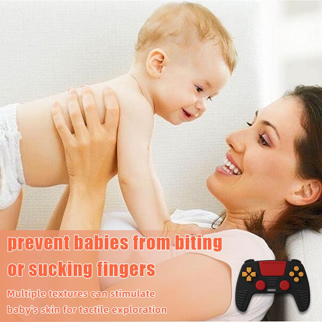 PATPAT Silicone Teether for 6 to 12 Months Baby, Baby Teethers for 3+ Month BPA Free, Gamepad Shaped Teething Toys for Babies, Baby Mouth Toys and Chew Toys, Teether for Baby Teething Toys Gift PATPAT Silicone Teether for 6 to 12 Months Baby, Baby Teethers for 3+ Month BPA Free, Gamepad Shaped Teething Toys for Babies, Baby Mouth Toys and Chew Toys, Teether for Baby Teething Toys Gift